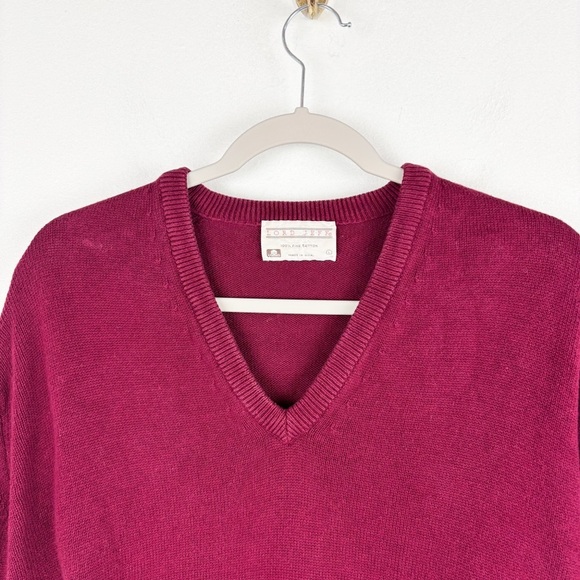 Vintage Lord Jeff Men’s Red 100% Fine Cotton Sz L - Picture 3 of 5